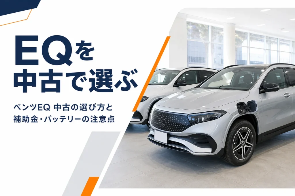 販売店の展示場に並んだ電気自動車のSUV